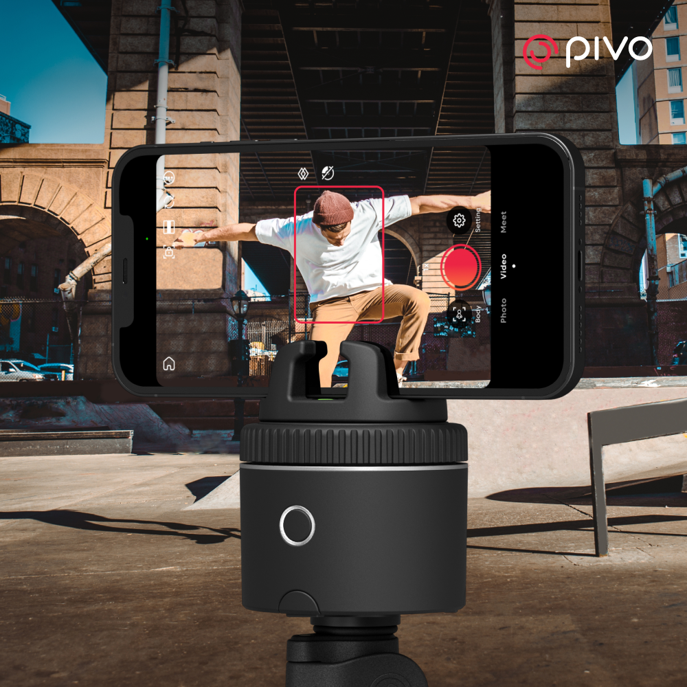 Pivo Pod Auto Face Tracking Phone Holder, 360° Rotation, 6 Speed, Content Creator Essentials for Horse Riders, Live Streaming, Vlog with Remote Control, Smart Mount, and Travel Case
