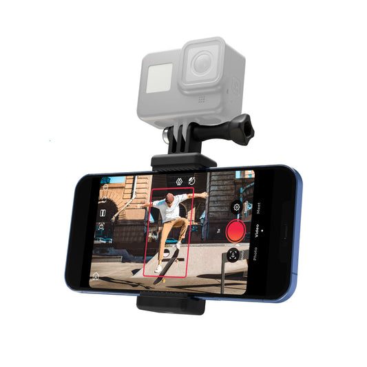 Pivo Action Mount Lightweight Smartphone Holder Stand with Universal Clamp Adapter ¼ inch Thread for GoPro and Action or Mirrorless Cameras