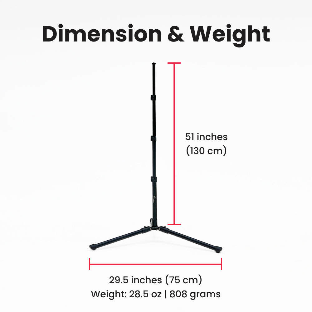 Pivo Tripod - 63-inch Portable & Lightweight Aluminum Stand with Universal 1/4" Thread and 3 Level Option