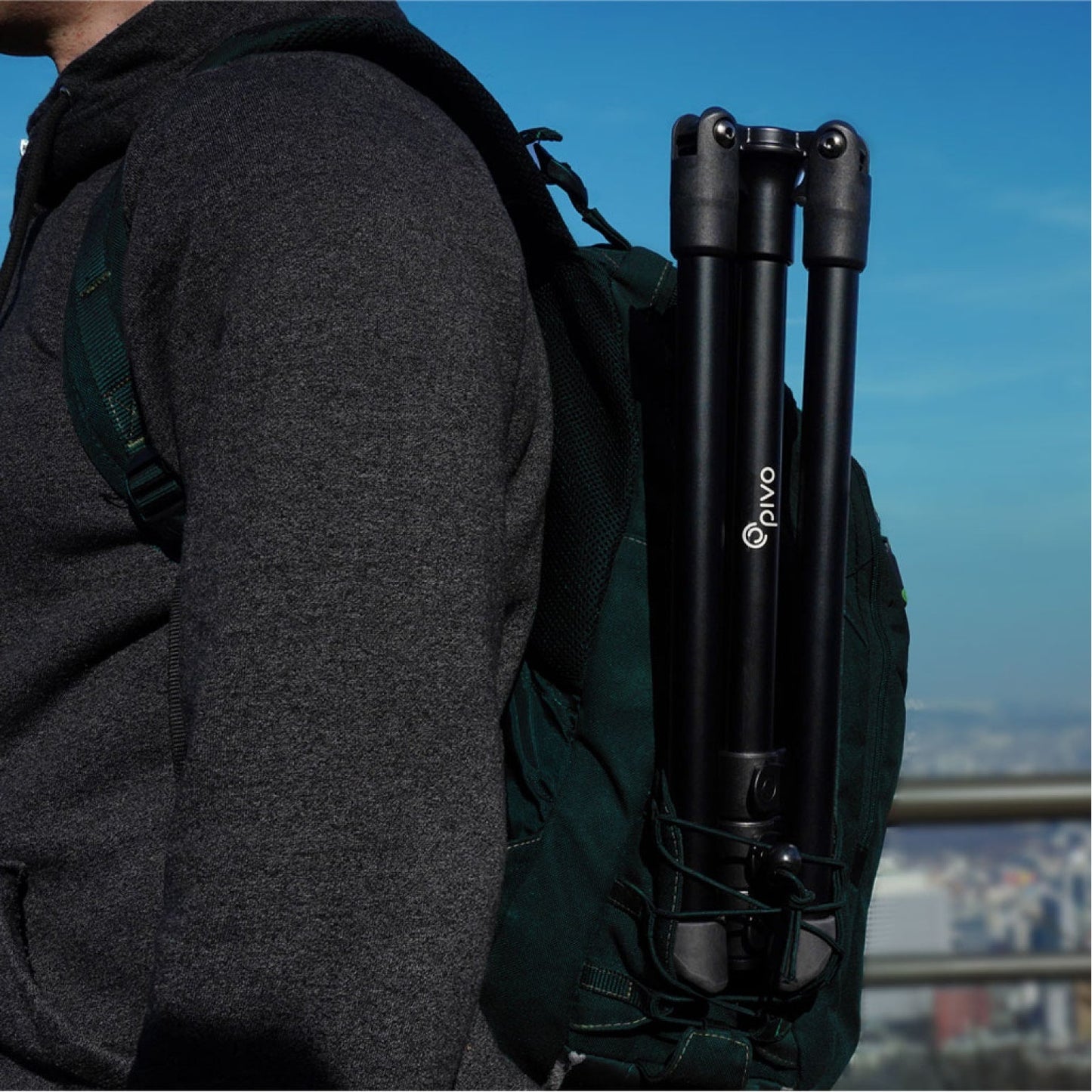 Pivo Tripod - 63-inch Portable & Lightweight Aluminum Stand with Universal 1/4" Thread and 3 Level Option